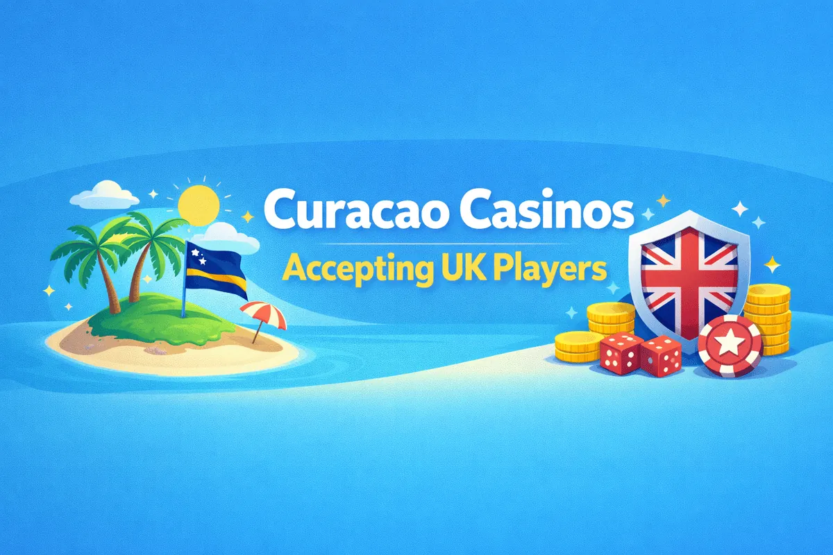 Curacao casinos accepting UK players — island and Union Jack illustration