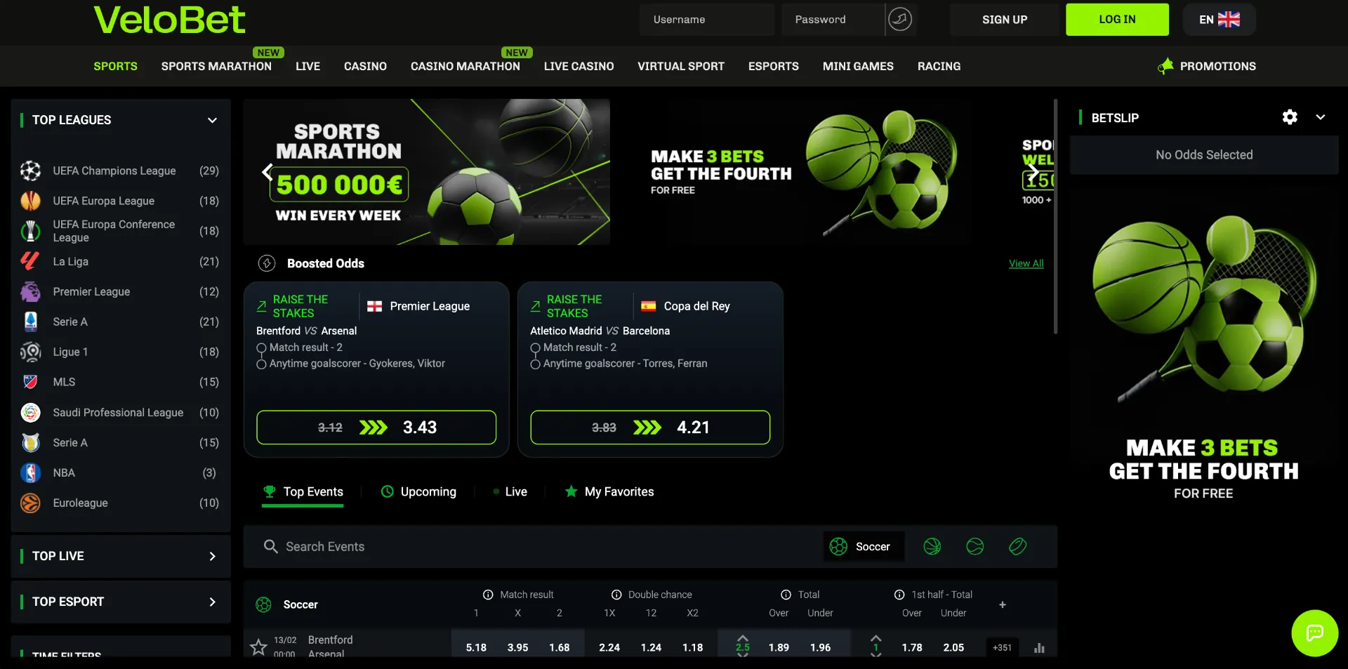 Velobet screenshot 1