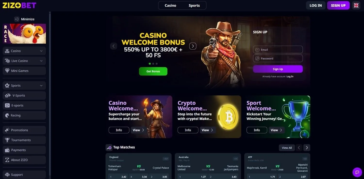 ZizoBet screenshot 1